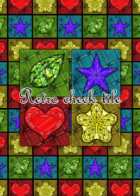 Retro check tile