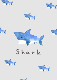Watercolor shark illustration11.