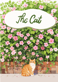 Nature and Orange Cat-green