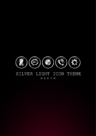 SILVER LIGHT ICON THEME -Dark Red-