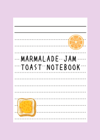 MARMALADE JAM TOAST NOTEBOOK-LIGHT PURj