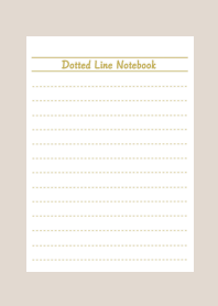 Dotted Color Line Notebook/BEIGE