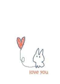 A rabbit that conveys love