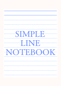 SIMPLE BLUE LINE NOTEBOOK-CREAM PINK