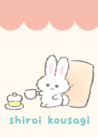 白いこうさぎきせかえ