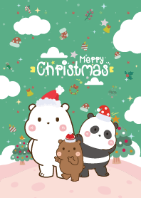 ThreeBear Kawaii ChristmasDay LightGreen