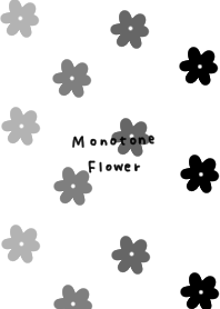 Monotone color floral pattern.