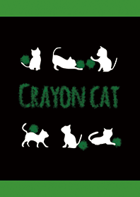 Black & Green / Crayon Cat