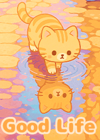 치유의 삶-웅덩이 속의 얼룩 고양이 1.8