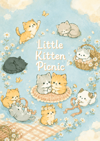 Little Kitten Picnic green