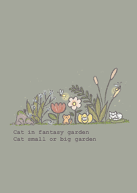 Cats in fantasy garden