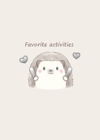 Hedgehog and Favorite activities-black-