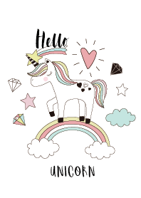 Hello Unicorn 1 Line Theme Line Store Jelajahi koleksi unicorn, gambar, kertas gambar logo, kaligrafi, siluet kami yang luar biasa. hello unicorn 1