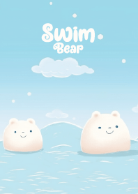 cute bear in the beach