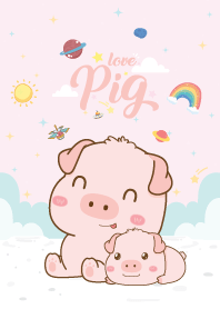 Pig Like Galaxy Soft Pink