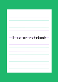 2 COLOR NOTEBOOK-PURPLE&GREEN-GREEN-WH