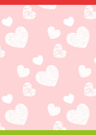 white heart pattern on red