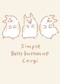 Simple belly button up corgi beige