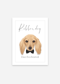 Ribbon dog - Dachshund L - 03 - BLACK