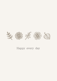 Monochrome flower leaf