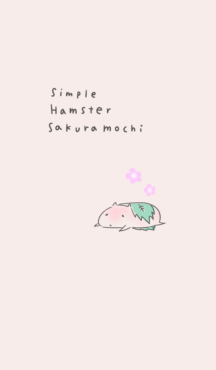 Simple hamster sakura mochi.