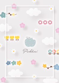 Greige gaping clouds and flowers02_2