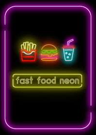 ポップファーストフードネオン：ブラック