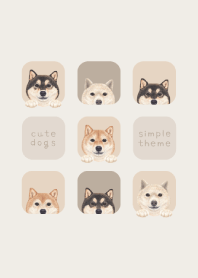 DOGS - shiba inu - BEIGE GRAY
