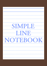 SIMPLE BLUE LINE NOTEBOOKj-DEEP BROWN