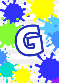 【G】イニシャル❤️ペイント 青