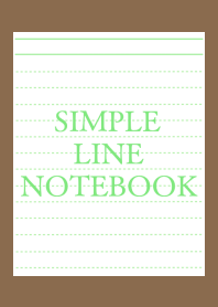 SIMPLE GREEN LINE NOTEBOOK/BROWN