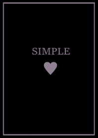 SIMPLE HEART =black purple=