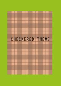 DUSTY ORANGE CHECKERED THEME/LEAF GREEN