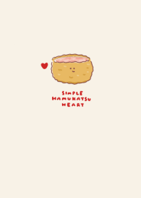 simple Ham cutlet heart beige