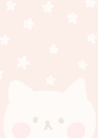 white cat and pink