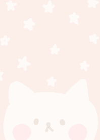 可愛い白猫ピンク