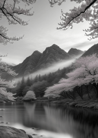 Mountains rivers cherry blossoms 7FC399