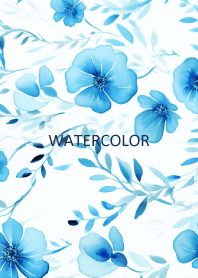 WATERCOLOR-BLUE FLOWER 6