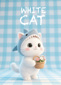 Kawaii White Cat Shark Head (JP)