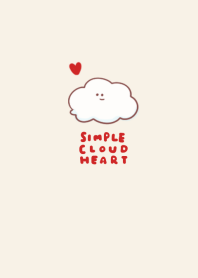 simple cloud heart beige
