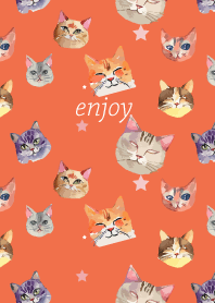 we are cats on red & yellow