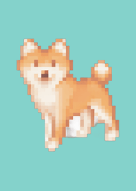 犬のドット絵のきせかえ Green 07