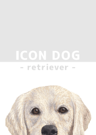 ICON DOG - golden retriever - GRAY/04