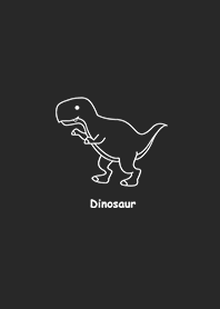 恐龍-簡約線條 黑