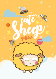 Cute Sheep Galaxy Yellow