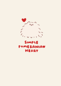 simple heart pomeranian beige.