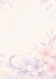 花朵緞帶線稿