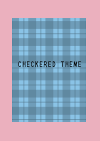 DUSTY BLUE CHECKERED THEMEj-ROSE PINK
