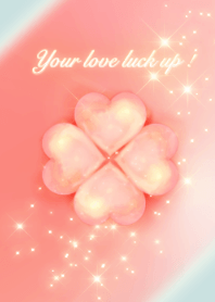 **Girl's good luck!! pink heart clover**