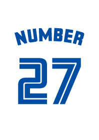 Number 27 White x blue version